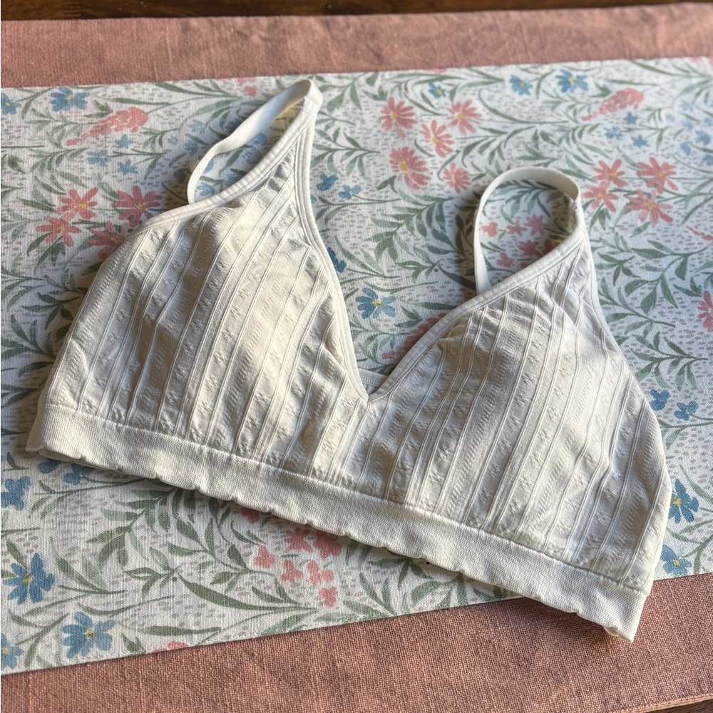 Cream Textured Bralette